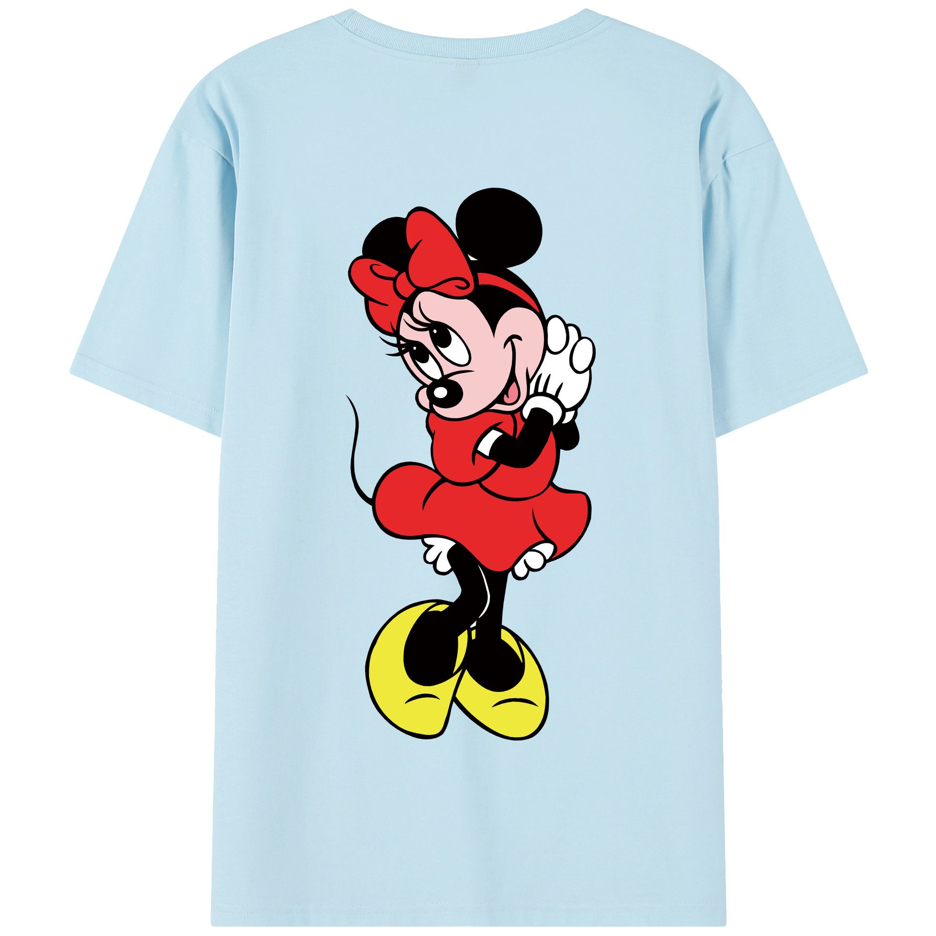 （画像用） ミッキーマウス Mickey Mouse 綿100％半袖Tシャツ（背面プリント）